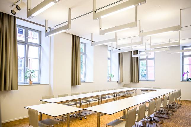 Ein Seminarraum im Bildungszentrum Heidelberg